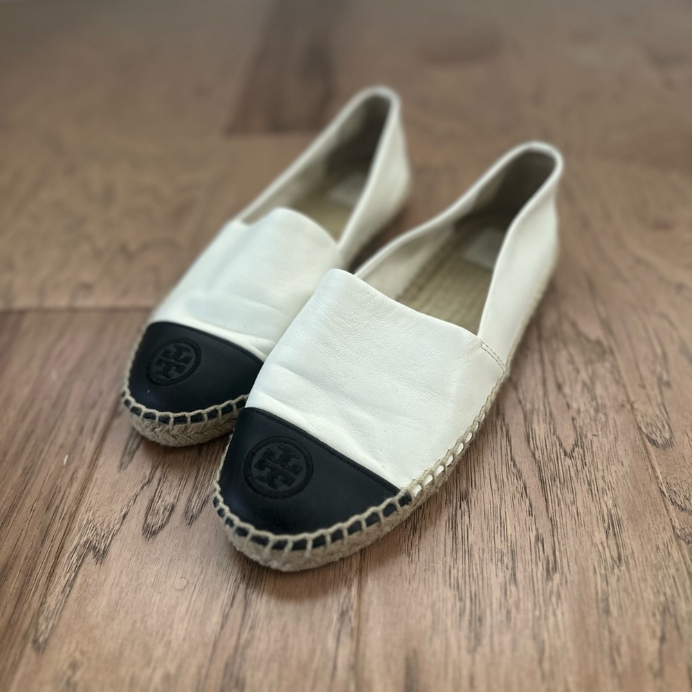 Tory Burch Women's Black and White Espadrilles